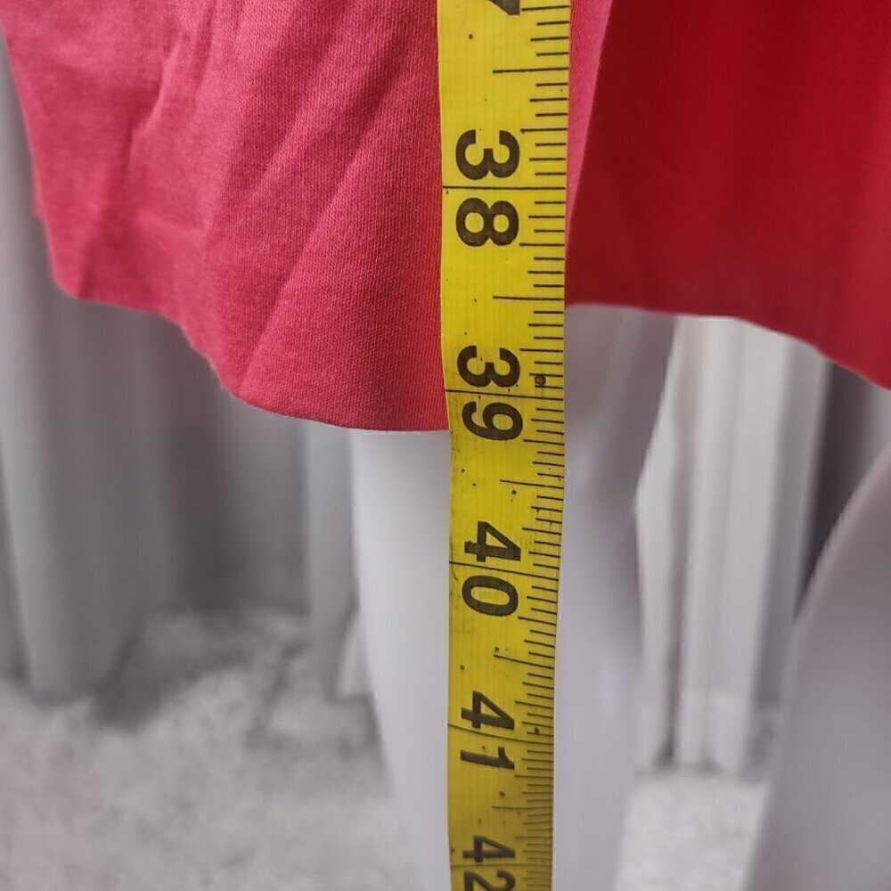 Migaino Womens 100% Cotton Pink/Coral Belted Midi Dress Size 42 (About A Size 6) - Picture 6 of 11